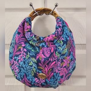 Lilly Pulitzer GWP Bamboo Bag Aegean Navy Calypso Coast Accessories
